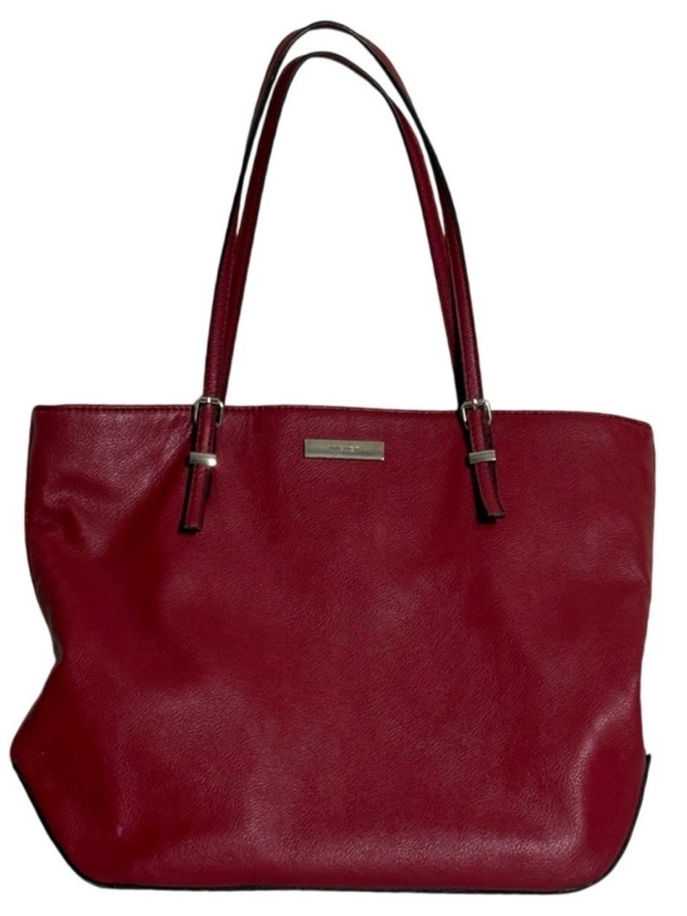 Nine West Leather Tote Bag Carryall Everyday Purse Office Computer Laptop Bag